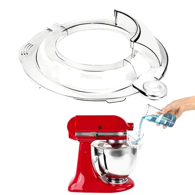 Produktbild von Spritzschutz für KitchenAid 4,5–5 Liter Schwenkrührer geeignet, kann auch als Abdeckung für KitchenAid Rührschüsseln (Edelstahl) verwendet werden