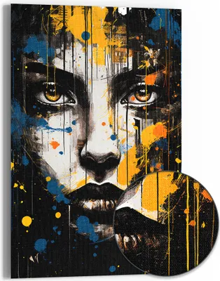 Produktbild von DEQOART Hybrid Leinwand Bild 60x90 cm 'Augenblick der Sehnsucht' Wandbild Glas flach modern