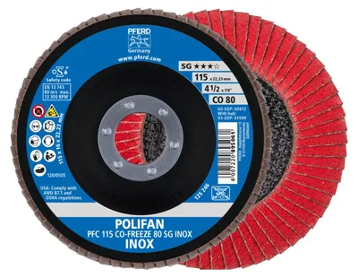 Immagine prodotto di PFERD TOOLS Disco a ventaglio POLIFAN PFC conico SG INOX acciaio inossidabile
