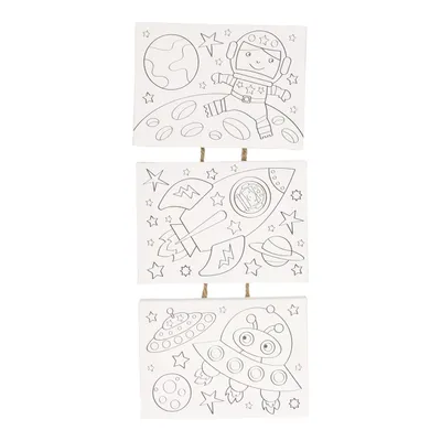 Image de Canvas Schilderset Ruimte, set van 3 stuks