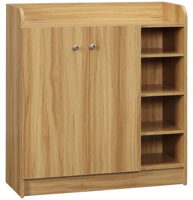 Immagine prodotto di HOMCOM Scarpiera Salvaspazio e Moderno in Legno per 12 Paia di Scarpe con 4 Ripiani Aperti, 83x30x90 cm, Marrone Chiaro