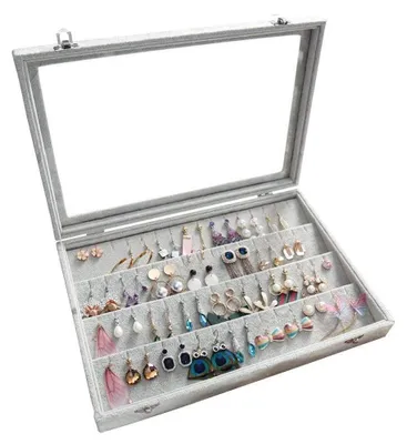 Zdjęcie produktu dla BIENSER Organizer na kolczyki przezroczysty 40 par 33x23cm