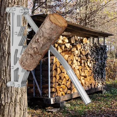 Immagine prodotto di Jayseuw spaccalegna manuale, spaccalegna manuale, spaccalegna per legna da ardere spaccalegna con borsa per stufa a legna e camino manico non rimovibile argento