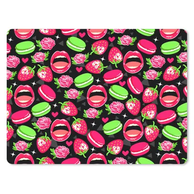 Produktbild von MuchoWow® Mauspad Mousepad Lebensmittel - Muster - Rosa 23x19 cm - Mousepads - Maus Mat - Pad - Mausunterlage - Schreibtischunterlage - Mauspad