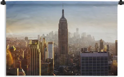Produktbild von MuchoWow® Wandteppich Wandbehang New York - Architektur - Himmel 150x100 cm Tapisserie Dekoration Wandtuch - Waschbar - Tapisserien - Wand-Decke