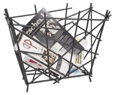 Produktbild von Haku Zeitungsständer aus Metall in schwarz lackiert