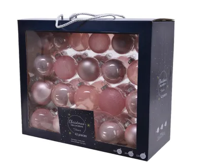 Produktbild von Weihnachtskugel Glas p.rosa 42 Stück