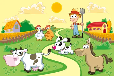 Produktbild von Fototapete - Farm 375x250cm - Vliestapete