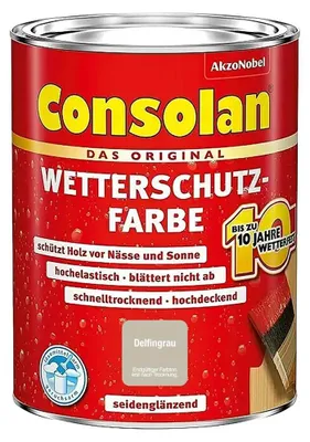 Produktbild von Consolan Wetterschutz-Farbe 0,75 L delfingrau