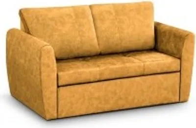 Produktbild von Sofa mit Schlaffunktion und Bettkasten, Couch für Wohnzimmer, Schlafsofa Federkern Sofagarnitur Polstersofa Wohnlandschaft mit Bettfunktion - Sara 120 Lux (Gelb)