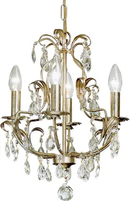 Produktbild von Casa Padrino Luxus Barock Kristall Kronleuchter Silber Ø 35 x H. 45 cm - Barock & Jugendstil Wohnzimmer Kronleuchter