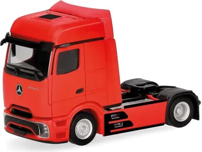 Zdjęcie produktu dla Miniaturowe modele herpa - 2-osiowy ciągnik siodłowy Mercedes-Benz Actros L ProCabin Bigspace, czerwony Inne