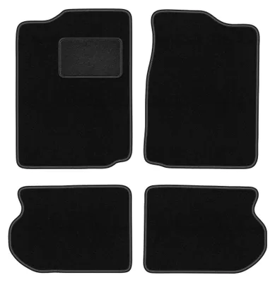 Produktbild von Velours-Fußmatten für Suzuki Vitara I 1988-1997 (Geländewagen) – 4-tlg, Schwarz, passgenau – Wielganizator LUX