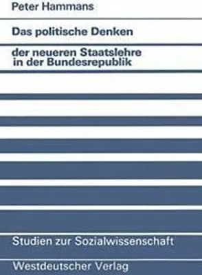Obrázek produktu pro Das politische Denken der neueren Staatslehre in der Bundesrepublik