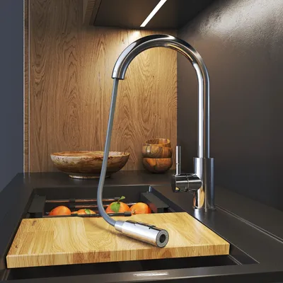Zdjęcie produktu dla Granitan | LOSETO – bateria kuchenna – wysuwana wylewka – 2 rodzaje strumienia – chrom – stal nierdzewna – głowica ceramiczna