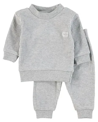 Produktbild von Feetje Waffel Pyjama, Grau meliert, Gr. 56