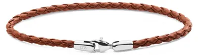 Produktbild von Geflochtenes braunes Lederarmband St. Mawes Daniel DW0040174 - Lä nge: 18,5 cm