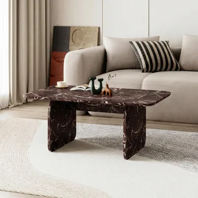 Productafbeelding van Skye Decor, hoogwaardige salontafel (3-delig) - Rosso Marmo, 100 cm | 100% melamine