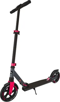 Produktbild von Crivit Big-Wheel-Scooter mit Aluminiumrahmen schwarz/pink Tretroller
