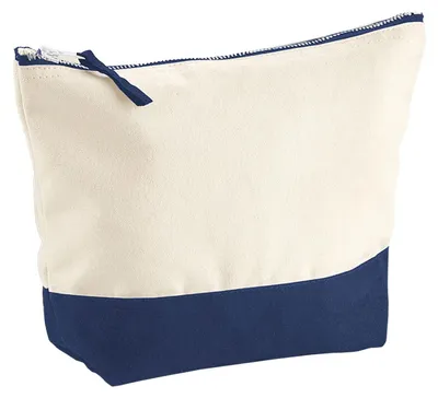 Immagine prodotto di Westford Mill - Borsa per cosmetici, tela FK1303 (L) (Naturale/Blu navy)
