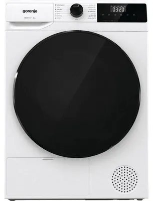 Obrázok produktu pre Gorenje DHNA92, Voľne stojaci, Predné plnenie, Tepelné čerpadlo, Biela, Otočné, Pravý