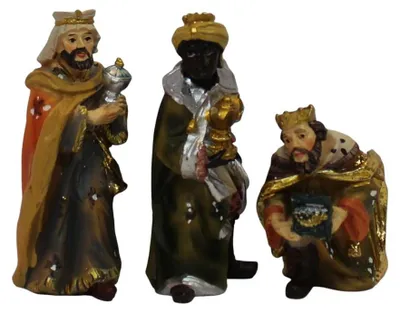 Produktbild von Krippenfiguren Heilige Drei Könige 3-teilig Polyresin 7 cm Deko