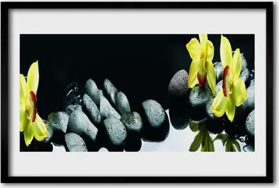 Produktbild von Bild 60x40 MDF-Rahmen Wandkunst Orchidee