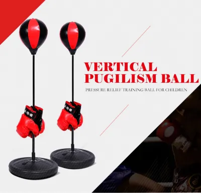 Immagine prodotto di Sacco da boxe con guantoni, altezza regolabile da 70 a 105 cm, per bambini e ragazzi – sospensioni a 360°, base stabile