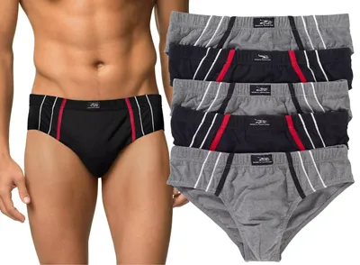 Produktbild von 5er-Pack Herrenslips Maxislip Slip aus Baumwolle Unterhosen Männer Unterwäsche, Gr. 9