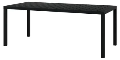 Produktbild von Esstisch für den Garten WPC Aluminium Schwarz 185 x 90 x 74 cm