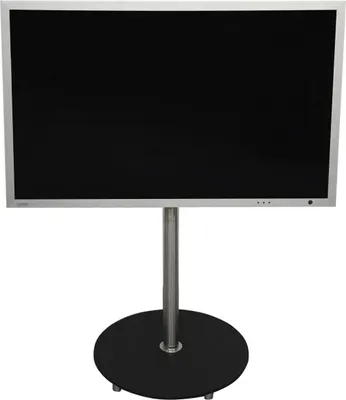 Produktbild von Wissmann Designer TV-Ständer aro art 139-R-1 - Sockel rund D=60cm - Sockel schwarz - mit Rollen schwarz für TV 40“-75“