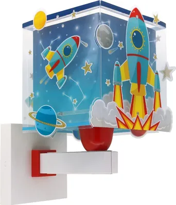 Productafbeelding van Wandlampje Rocket blauw met wit