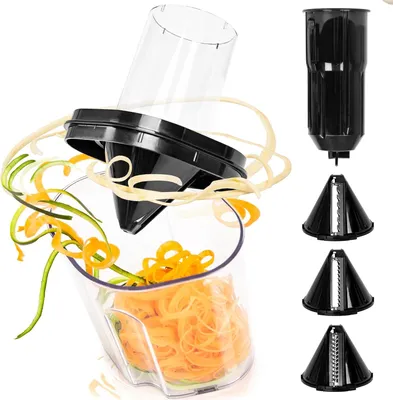 Produktbild von Duronic HBS35 Zubehör für elektrischen Stabmixer | Aufsatz für Pürierstab HB35B oder HB35C von Duronic | Spiralizer-Befestigung mit 3 Kegeln | Nur Zubehör für Zauberstab | Nicht einzeln verwendbar