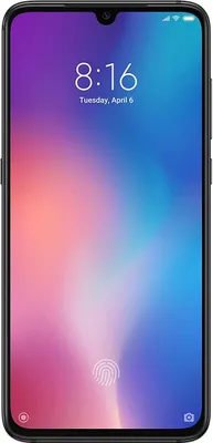 A smartphone with a colorful wallpaper displayed on its screen.
