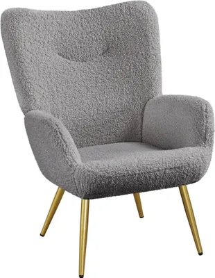 Produktbild von Yaheetech Relaxsessel Lehnstühle Ohrensessel Polstersessel Sessel für Schminktisch & Wohnzimmer Grau