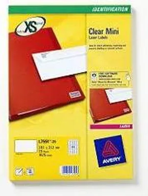 Obrázek produktu pro Avery L7553-25 samolepicí štítek Transparentní 1200 kusů