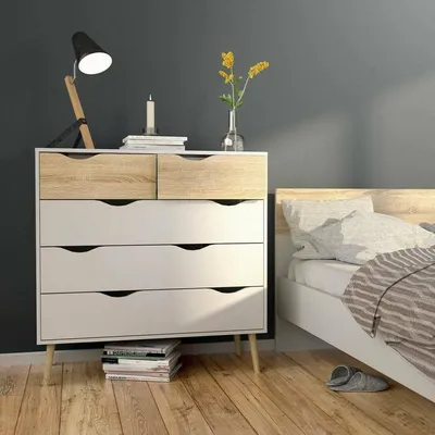 Produktbild von Kommode - Weiß 39x98x100h cm