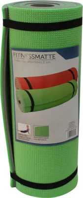 Produktbild von Robuste Fitnessmatte Yogamatte Grün grau 180 x 50 x 1,2 cm