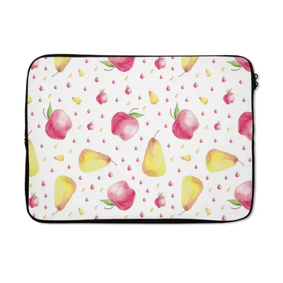 Produktbild von MuchoWow® Laptop Hülle 14 ZollBirnen - Äpfel - Aquarell Laptoptasche - Laptoptasche - Stoßsicher - Schutzhaube
