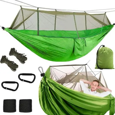 Obrázok produktu pre Verk 27125 Turistická hamaka s moskytiérou 270 x 140 cm zelená