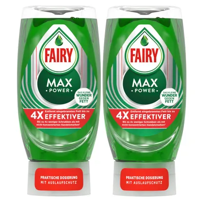 Produktbild von Fairy Spülmittel Max Power 370ml - Wunder gegen Fett (2er Pack)