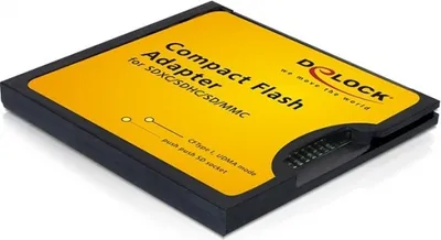 Produktbild von DeLOCK 61796 CompactFlash-Adapter - SDHC, miniSD, microSD, microSDHC, TransFlash, MultiMediaCard (MMC) Speicherkarte, CompactFlash Type II, SD, SDXC