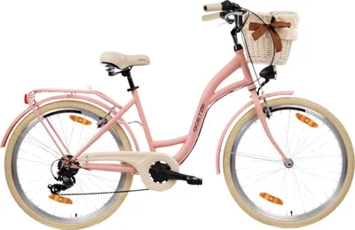 Obrázok produktu pre Dámsky mestský bicykel Goetze Mood 26" – 6 rýchlostí, oceľový rám 17", LED osvetlenie, košík