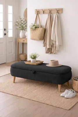 Productafbeelding van Skye Decor, hoogwaardige zitbank, antraciet, 90 cm, 100% melamine, draagvermogen 90 kg