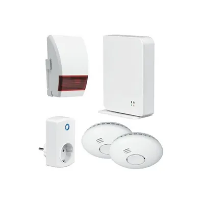 Produktbild von System 700 Brandmeldeset, Rauchwarnmelder, Innensirene, Zentrale
