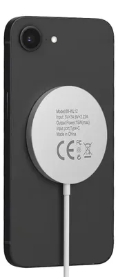 Immagine prodotto di Mayaxess, caricabatterie magnetico MagSafe da 15 W per iPhone 16e, bianco