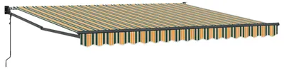Zdjęcie produktu dla Markiza zwijana Zielony i Biały 400 × 350 cm Poliester i Metal