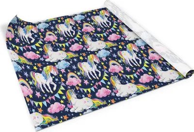 Produktbild von Regenbogen-einhorn– Möbelfolie selbstklebend – PVC Klebefolie für Möbel – Küche – Schränke – Möbelrenovierungsfolie – Möbeldekorfolie – 100x50 cm