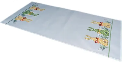 Produktbild von Tischdecke Tischläufer Stickerei Hasen Osterhasen Ostern 40 x 90 cm