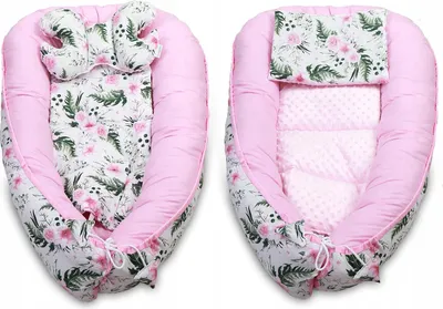 Produktbild von Babymam 7-teiliges Babynest Set aus Baumwolle Minky mit Babydecke und Kissen 110x65 cm
